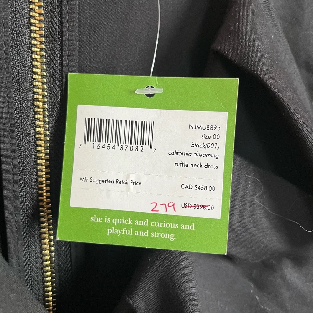 Kate Spade ruffle dress size 00